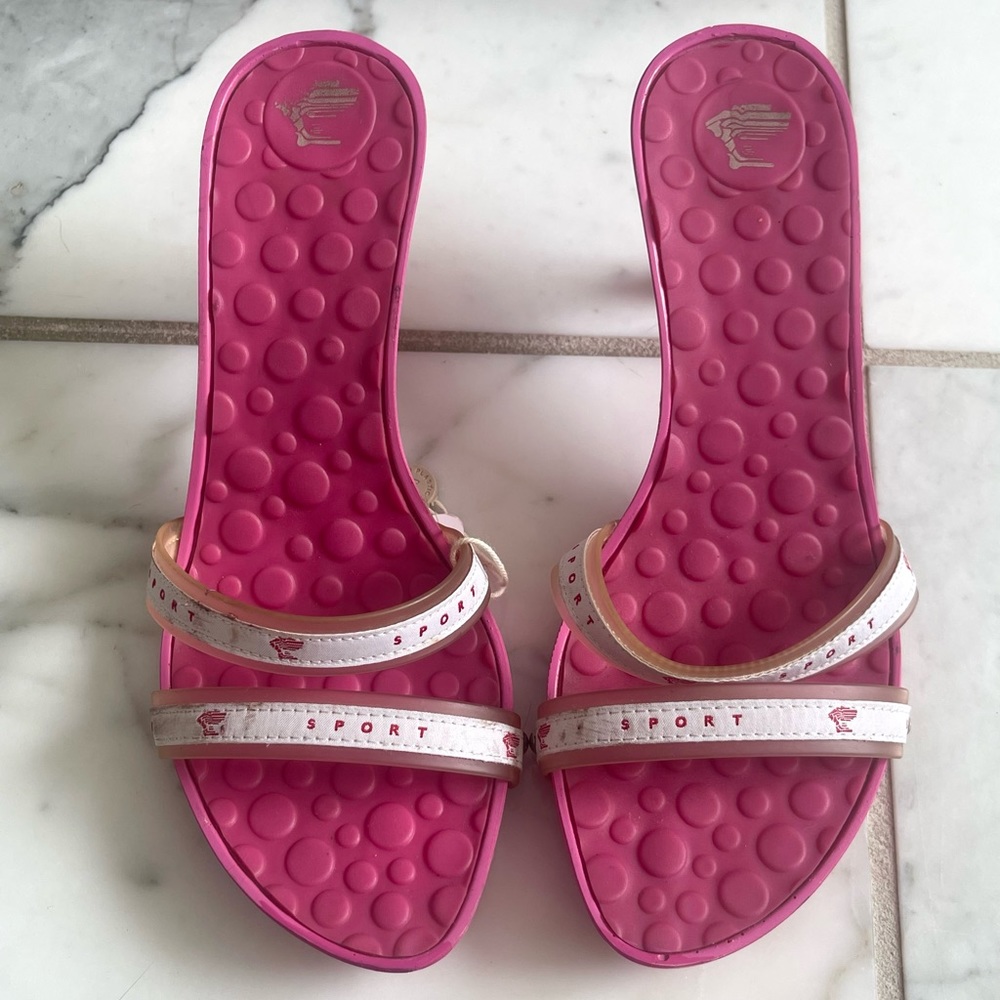 Pink Versace 90s Kitten Heels